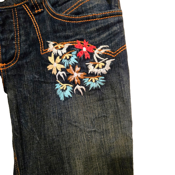 ANTIK DENIM Stretch Embroidered Low Rise Bootcut Jeans Boho S - Picture 6 of 16